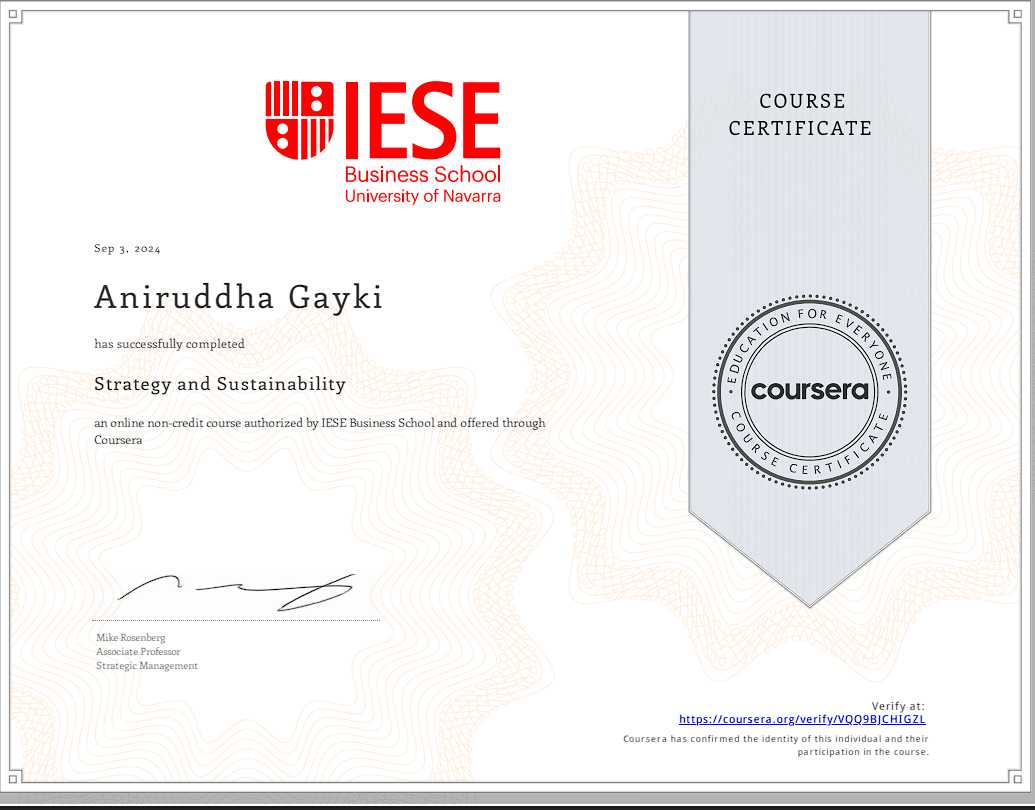 Certificate